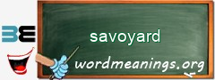 WordMeaning blackboard for savoyard